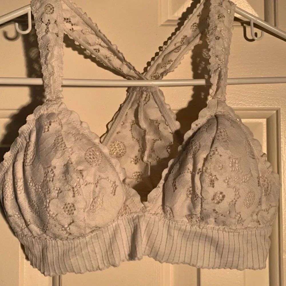 Aerie Racerback White Lace Bralette